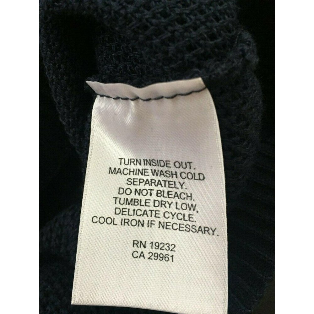 Alfred Dunner Short Sleeved Sweater Navy Blue - Picture 6 of 6